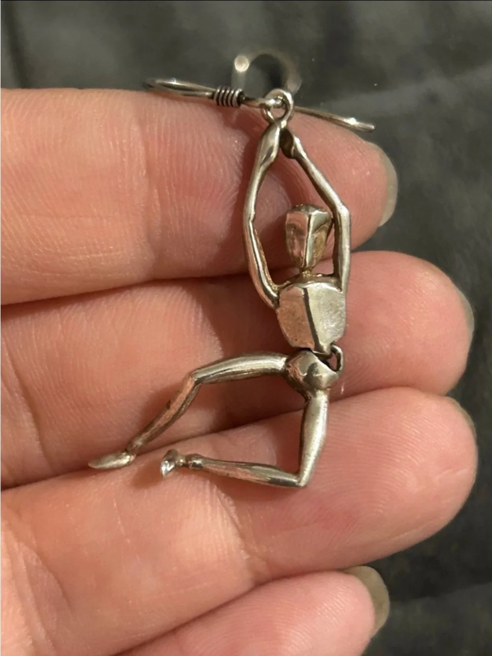 Sterling Silver Moving Man earrings - Picture 4 of 5